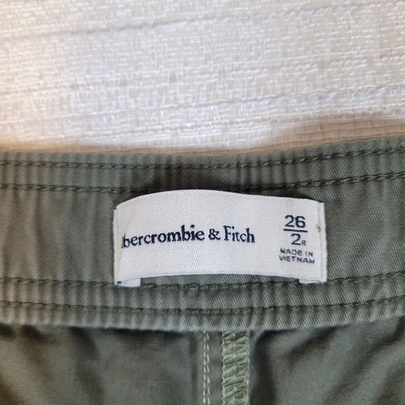 Abercrombie & Fitch Pants Women Fit 28x30 (Tag 26) Cargo Military Paratrooper Y2 - Picture 6 of 12